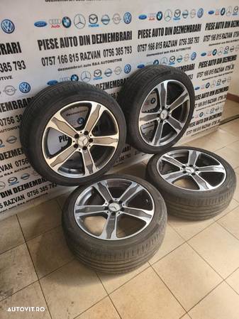 Set Jante Mercedes R19 5x112 Anvelope Continental Vara Dot 2319 235/45R19 Cls Gla Ml Gl E C Class - 1