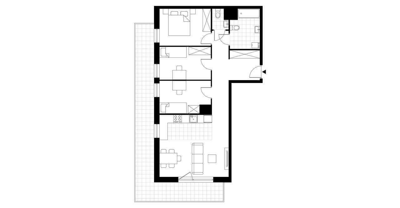 4-pokojowe mieszkanie 70m2 + balkon Bez Prowizji - Pełny obrazek: 3/6