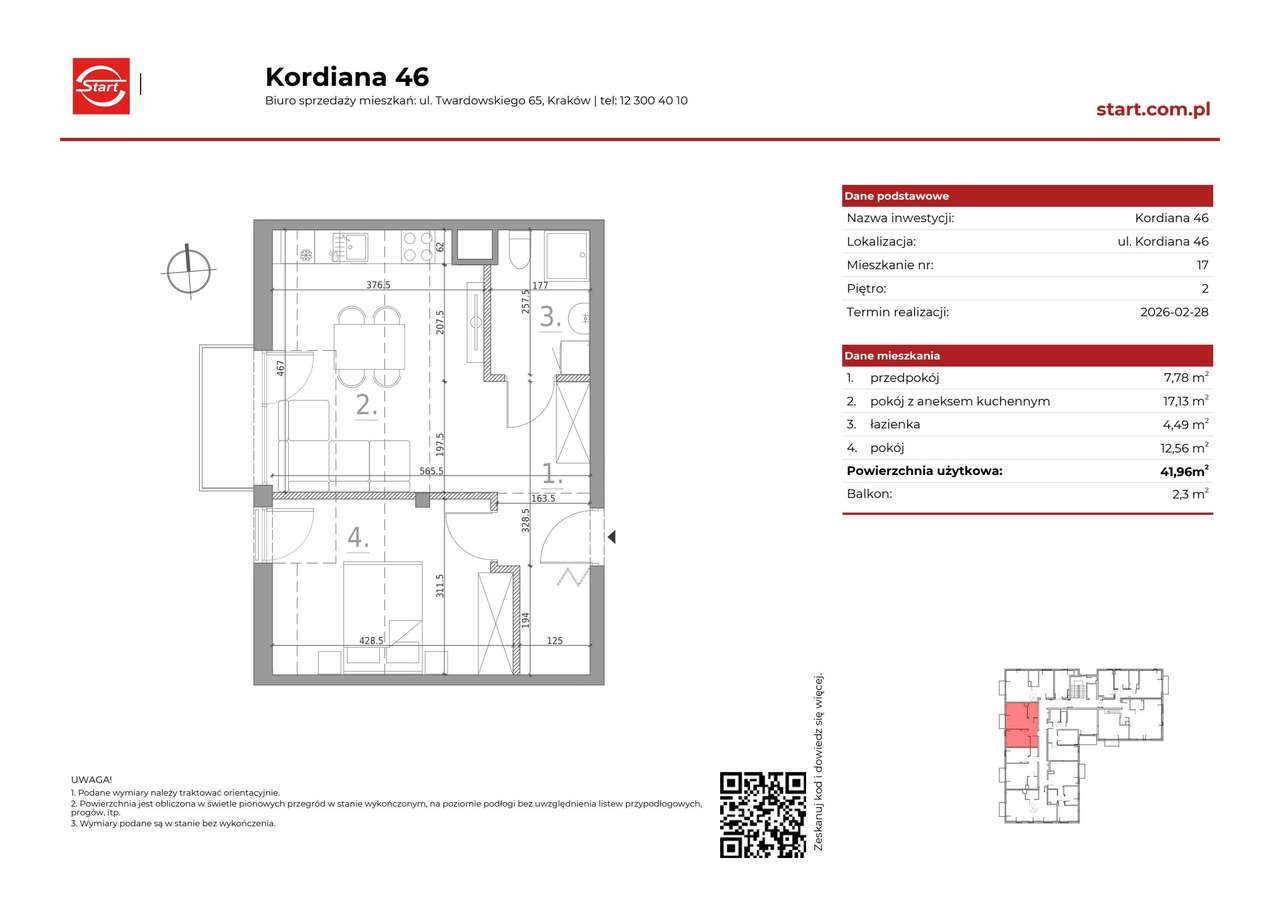 2-pokojowe mieszkanie 41m2 + balkon Bez Prowizji - Pełny obrazek: 2/8