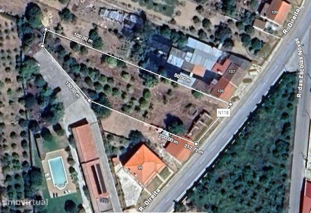 Terreno urbano de 1700m² com ruina no centro da Carregueira - Grande imagem: 4/5