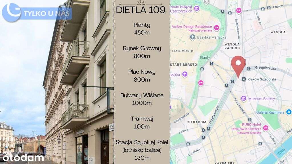 Dietla 109 | Centrum, umeblowane, szybka kolej!-1