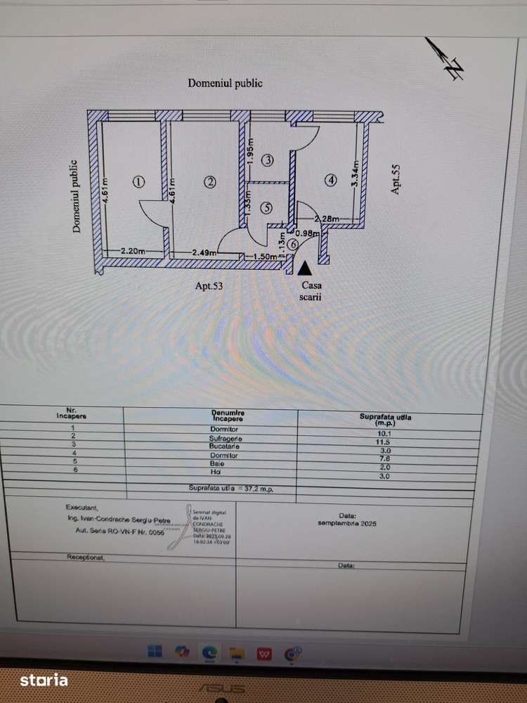 Apartament 3 camere Zona Gradinita Nr 16 - etaj 3/4 - 37 mp - 34900-13