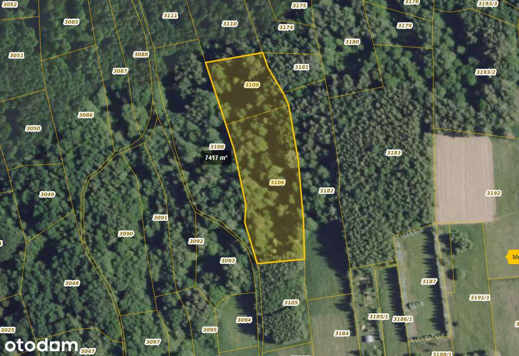 Działka budowlana 5177 m2 granicząca z mniejszą działką Lubenia - Pełny obrazek: 4/5