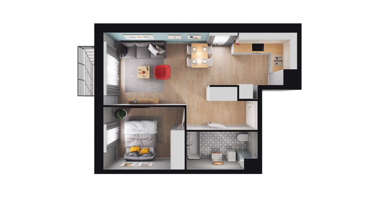 Sedina | apartament 2-pok. | B3.9.2 - Pełny obrazek: 3/9