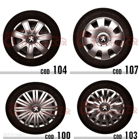 Capace roti PEUGEOT r13  la set de 4 buc ,Capace janata aliaj - 1