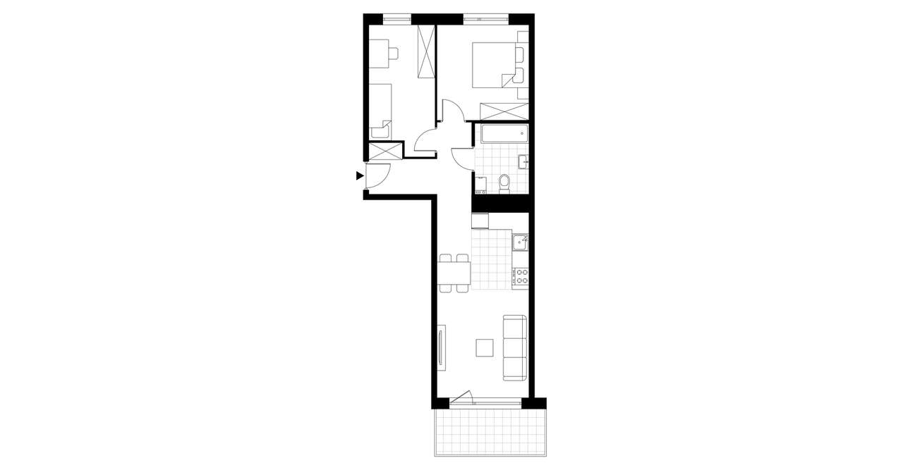 3-pokojowe mieszkanie 53m2 + balkon Bez Prowizji - Pełny obrazek: 3/8