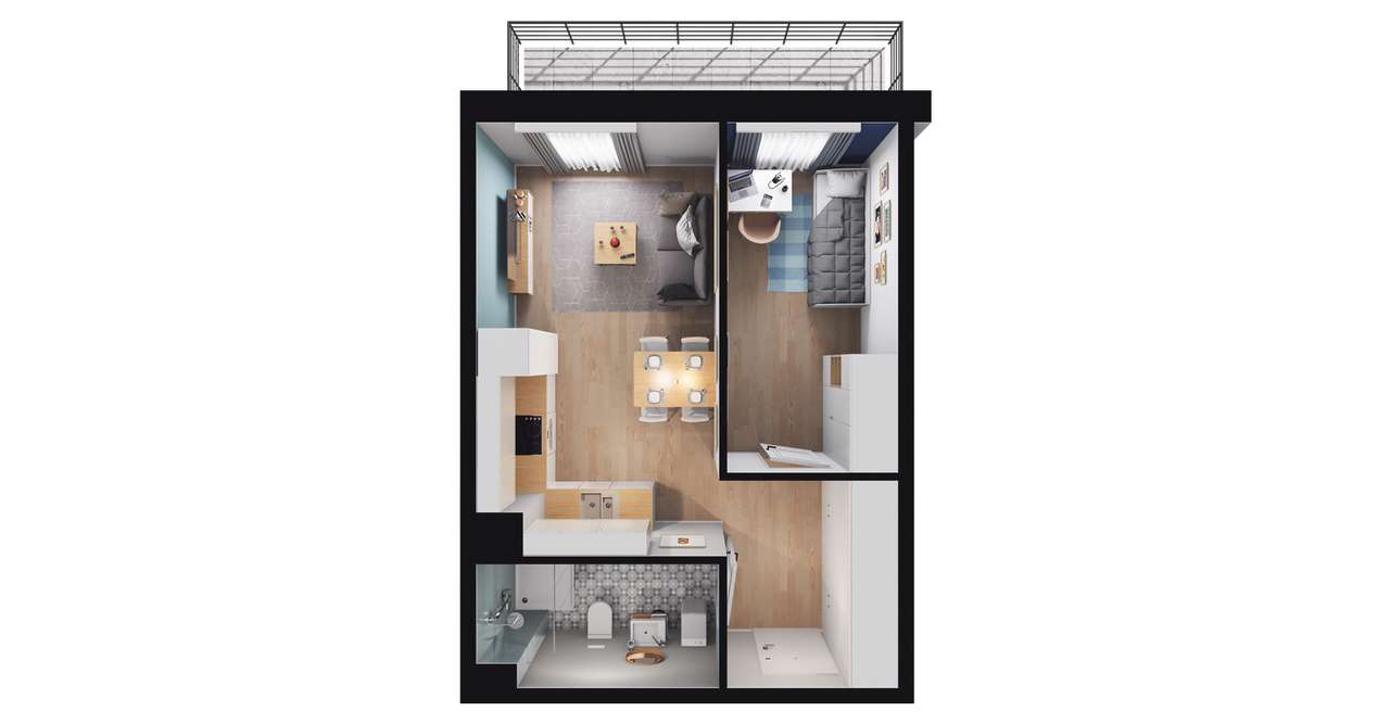 Apartamenty Gościnna 2 | mieszkanie 2-pok. | 50 - Pełny obrazek: 3/9