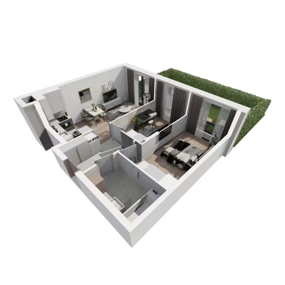 JASNE Mieszkanie 53.10m OGRÓDEK - JEŻYCE - Pełny obrazek: 5/13