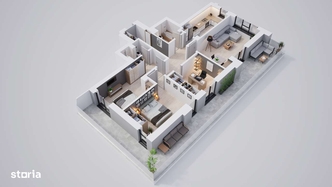 Apartament 4 camere cu terasa, loc de joaca si spatii verzi - Imagine principală: 5/19