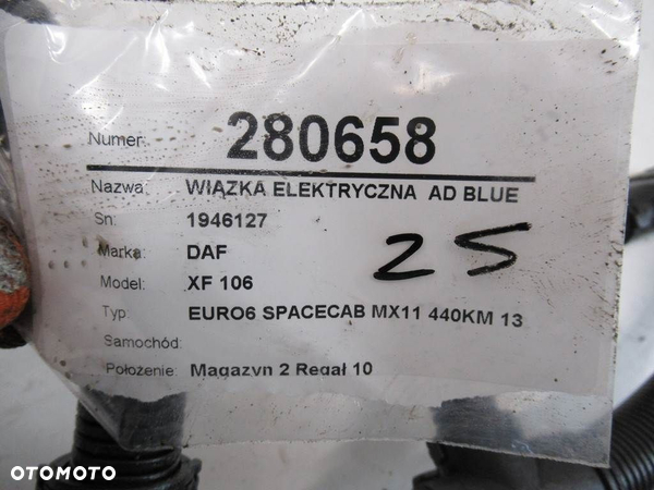 WIĄZKA ELEKTRYCZNA  AD BLUE DAF XF 106 2013-2022  1946127 - 8