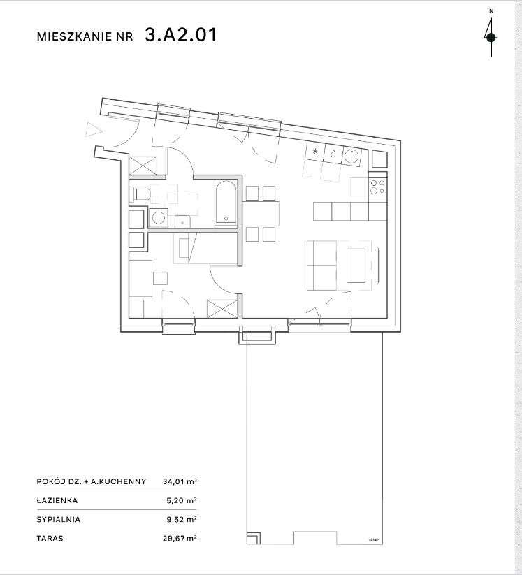 Piękne mieszkanie 2 pokojowe z balkonem w zielonej-17
