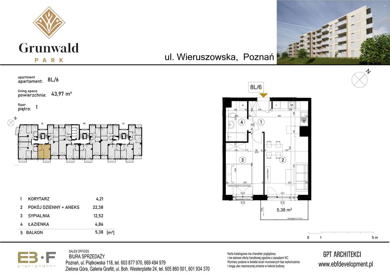 Grunwald Park | mieszkanie 2-pok. | 8L_6 - Pełny obrazek: 2/7