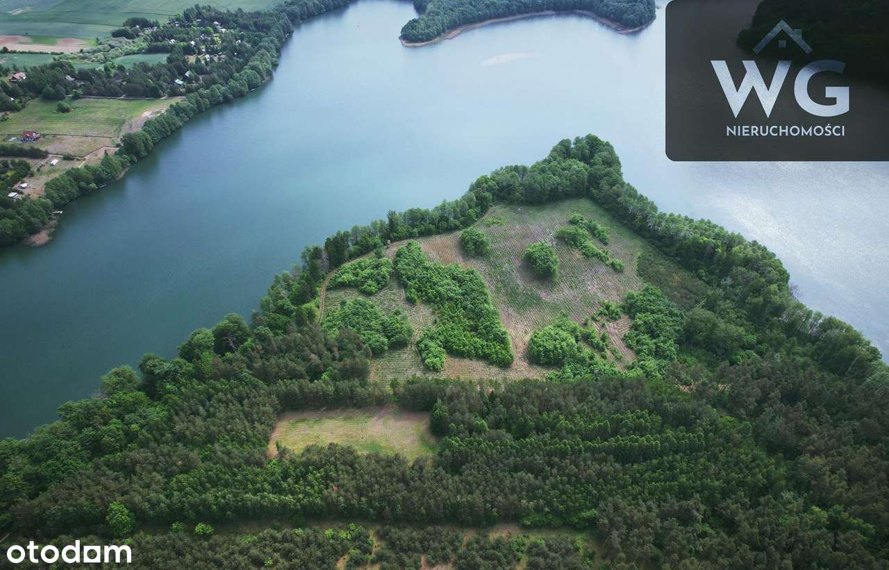Wyjątkowa działka nad jeziorem – zjawiskowy widok, cisza i las!-2