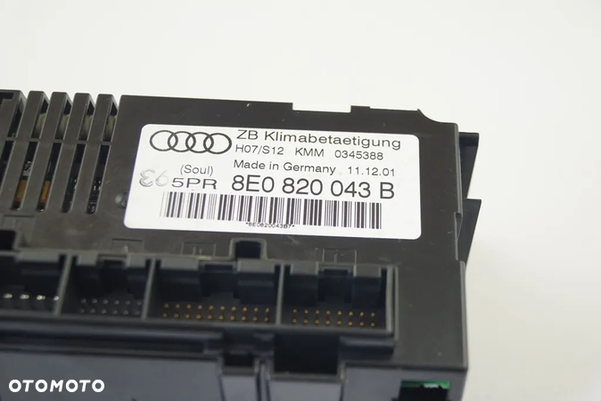 Panel nawiewu klimatyzacji Audi A4 B6 8E0820043B - 4