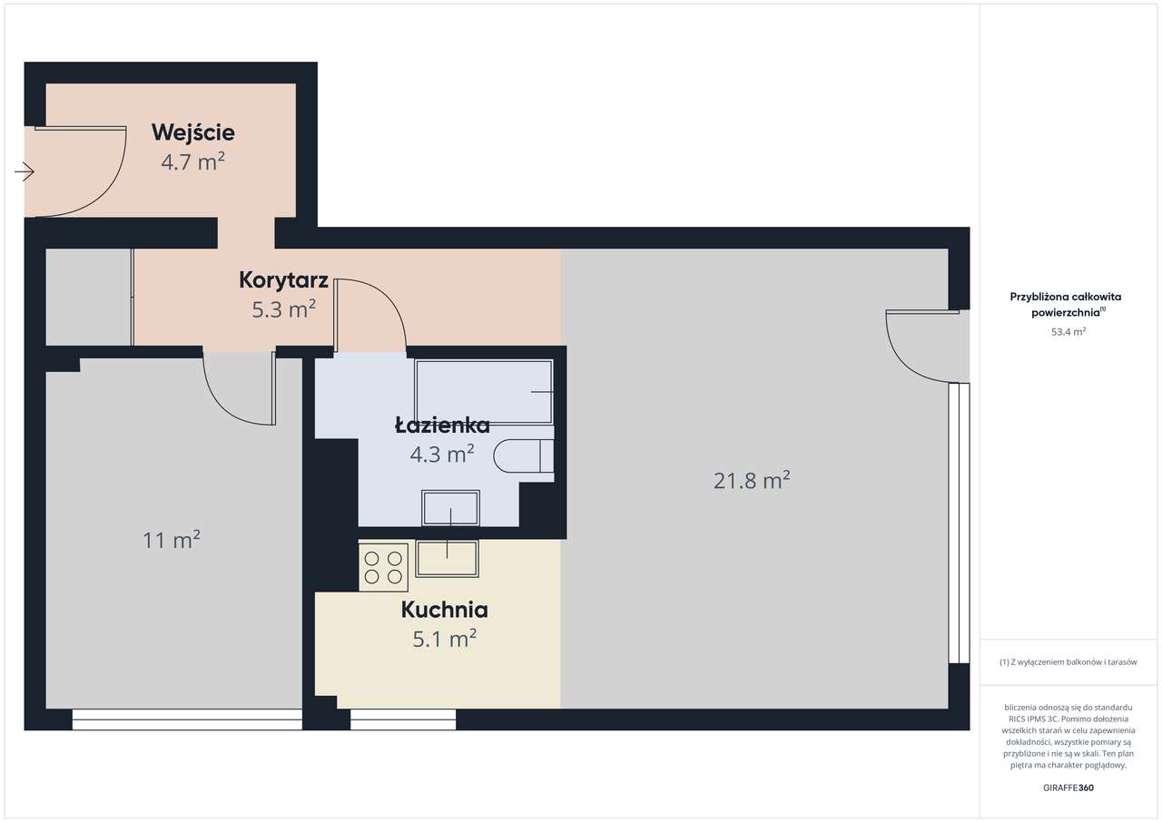 Przestronne 2-pokojowe mieszkanie z balkonem-18
