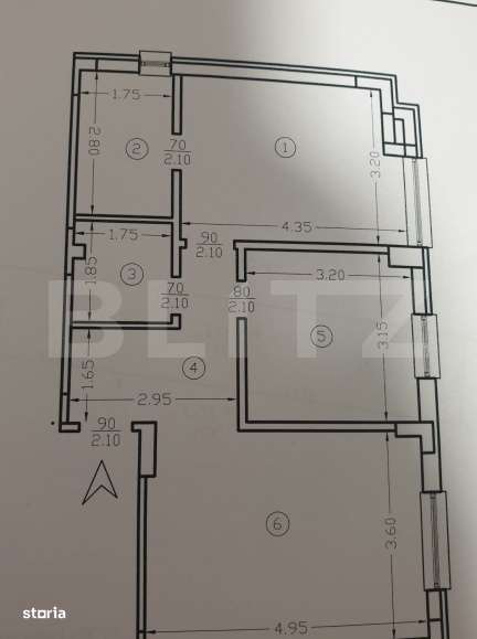 Apartament 3 camere, 55 mp, zona Baza 3 — fotografia 1
