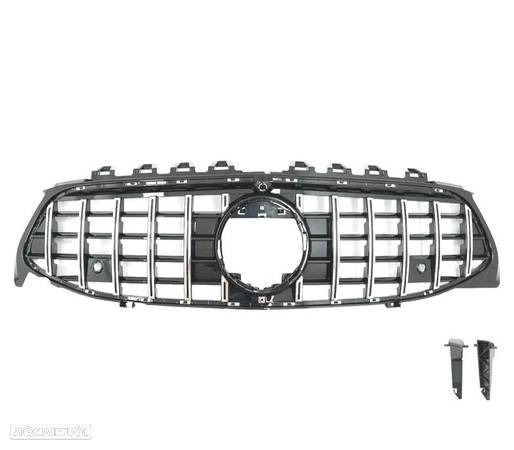 GRELHA FRONTAL PARA MERCEDES CLA W118 19- GTR STYLE CROMADO - 3