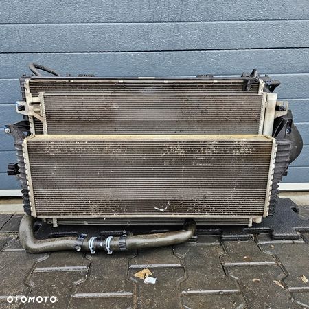 VW T6 2.0 BiTDI chłodnica wody klimatyzacji intercooler wentylator KOMPLET - 1