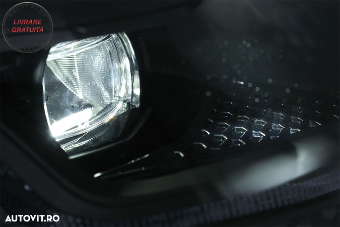 Faruri LED VW Golf 6 VI (2008-2013) Facelift G7.5 Design Negru Semnalizare Secvent- livrare gratuita - 7