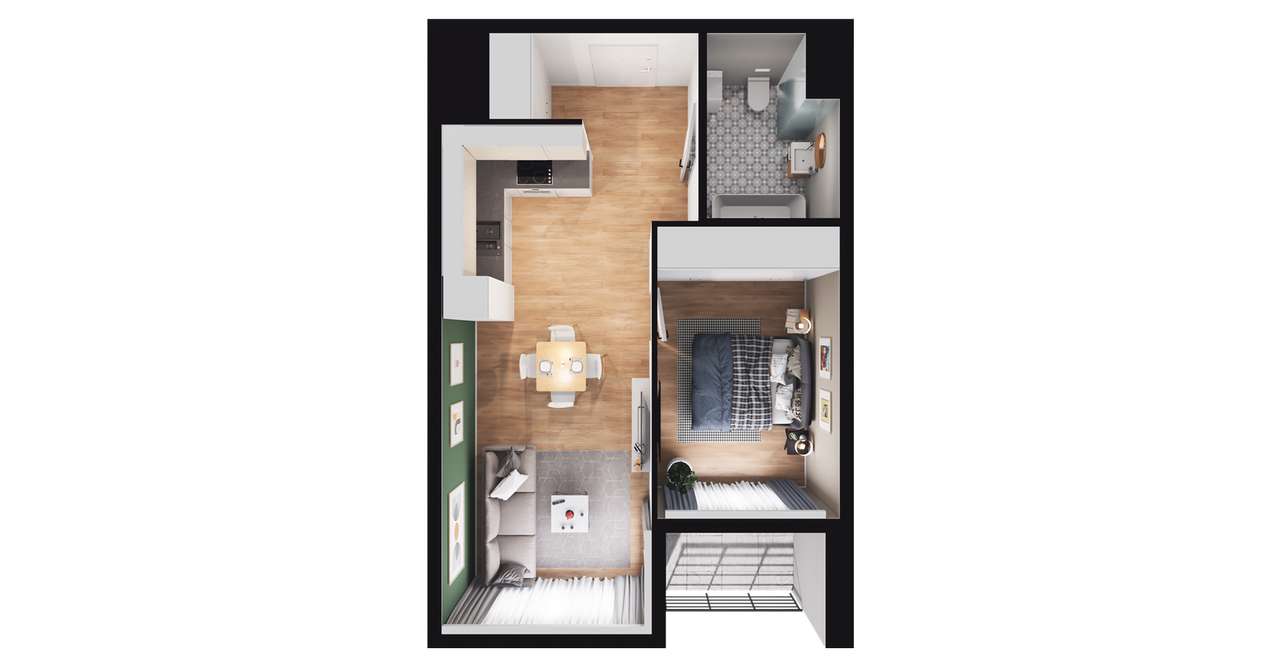 2-pokojowe mieszkanie 42m2 Bez Pośredników - Pełny obrazek: 4/10