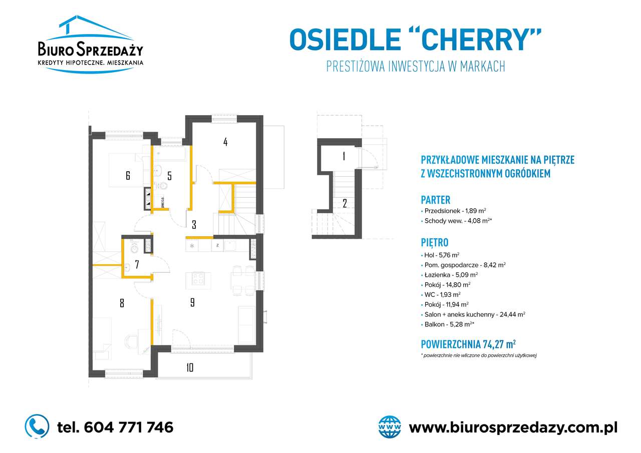 4 POKOJE+OGRÓDEK+2MP+BALKON - wśród ciszy i zieleni - Pełny obrazek: 2/8