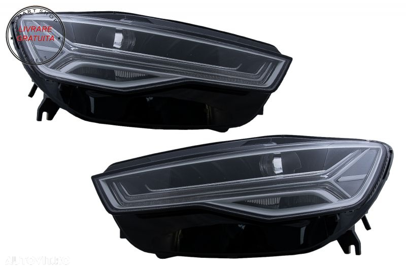 Grila Bara Fata cu Faruri Full LED Semnalizare Dinamica Secventiala Audi A6 4G RS6- livrare gratuita - 7