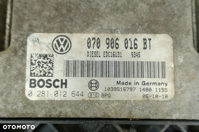 KOMPUTER STEROWNIK SILNIKA VW TOUAREG I 1 7L 3.0 TDI 070906016BT 0281012644 - 3