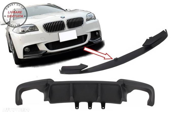 Ansamblu Difuzor de aer cu Prelungire Bara fata BMW F10 F11 Seria 5 (2011-2017) M-- livrare gratuita - 1