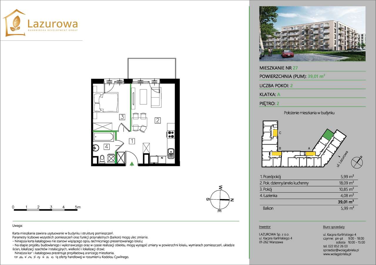2 pok. 39,01m2, Balkon 5,99 - odbiór kluczy I kwartał 2026-1