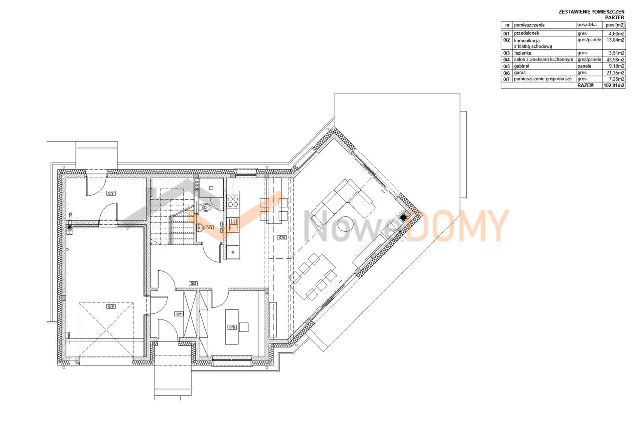 Nowoczesny dom jednorodzinny z garażem i atrakcyjnym ogrodem 0% prow.-3