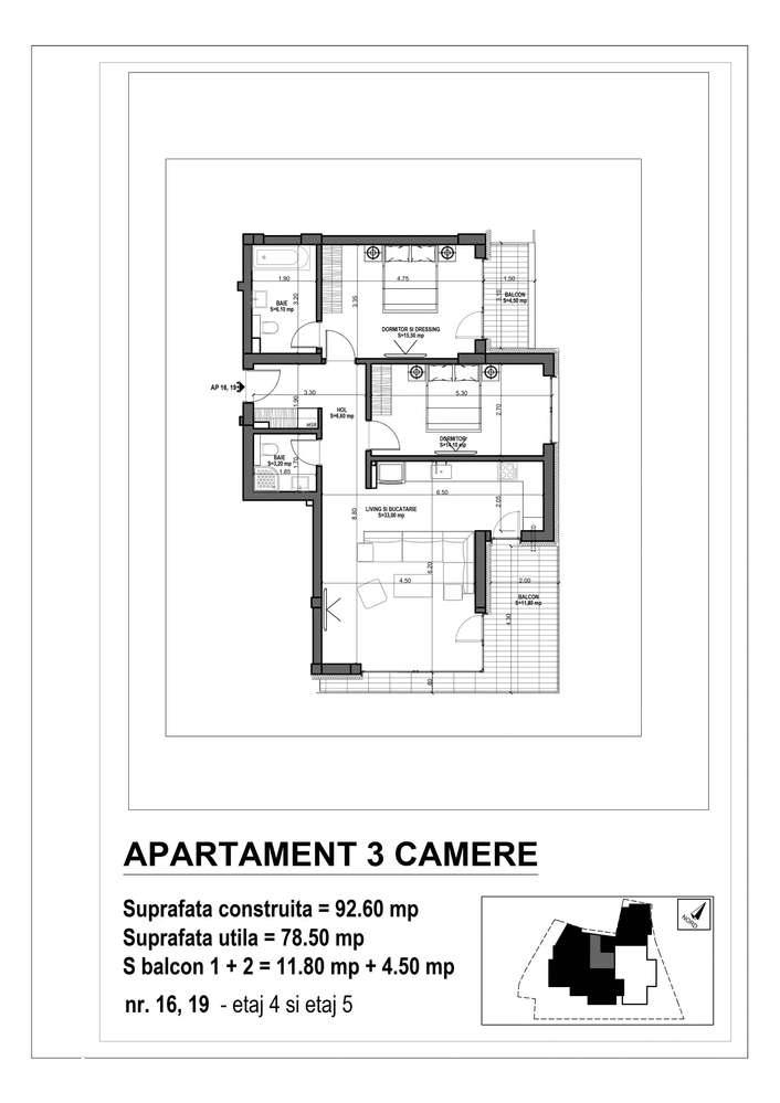 Apartament Lux 3 Camere | 2 Balcoane | Zona Mosilor | 0 Comision - Imagine principală: 5/5