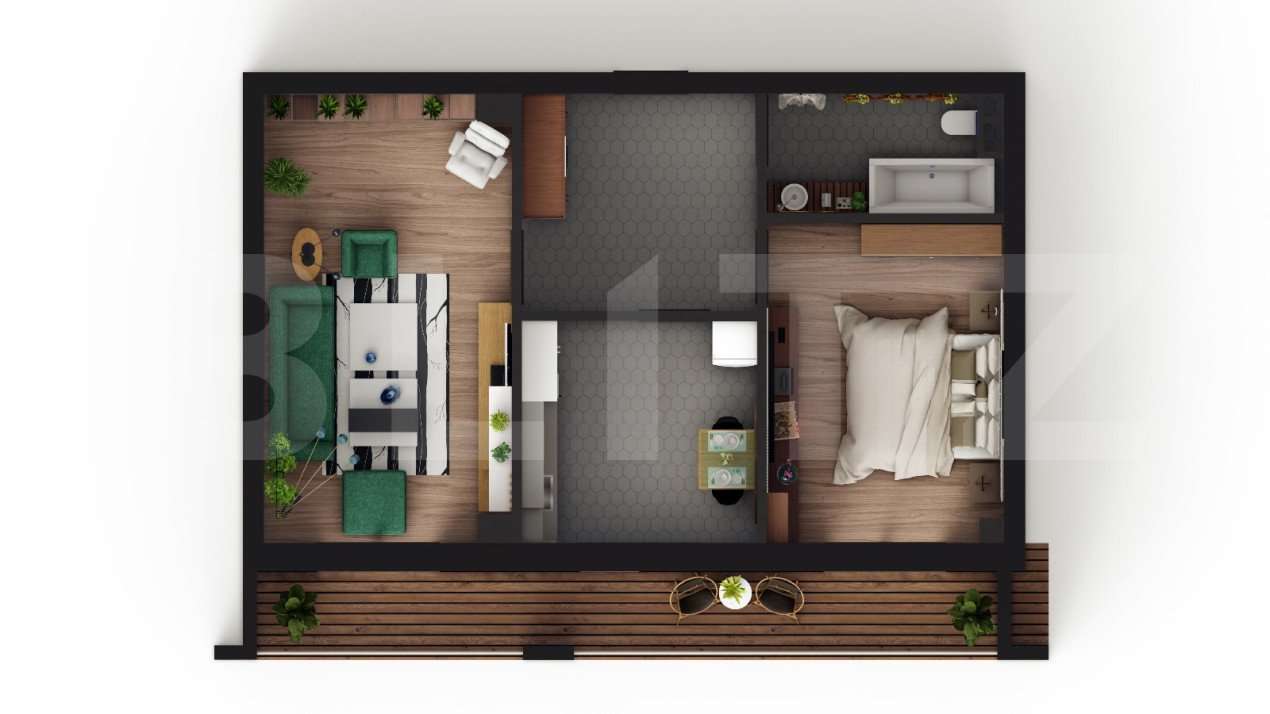 Apartament de 2 camere, decomandat, etaj intermediar, zona Visani - Imagine principală: 2/9