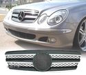 GRELHA FRONTAL TIPO AMG PARA MERCEDES E W211 02-06 CROMADA PRETA - 1