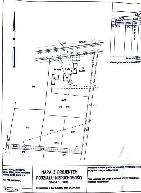 Działka Postękalice 16 arów aktualne warunki zabud-3