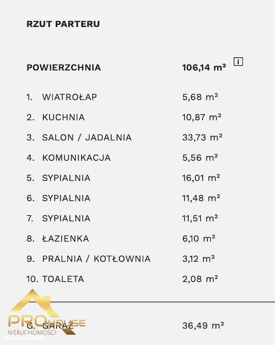 Nowy parterowy dom z garażem, 143 m2, bez 2% pcc-16