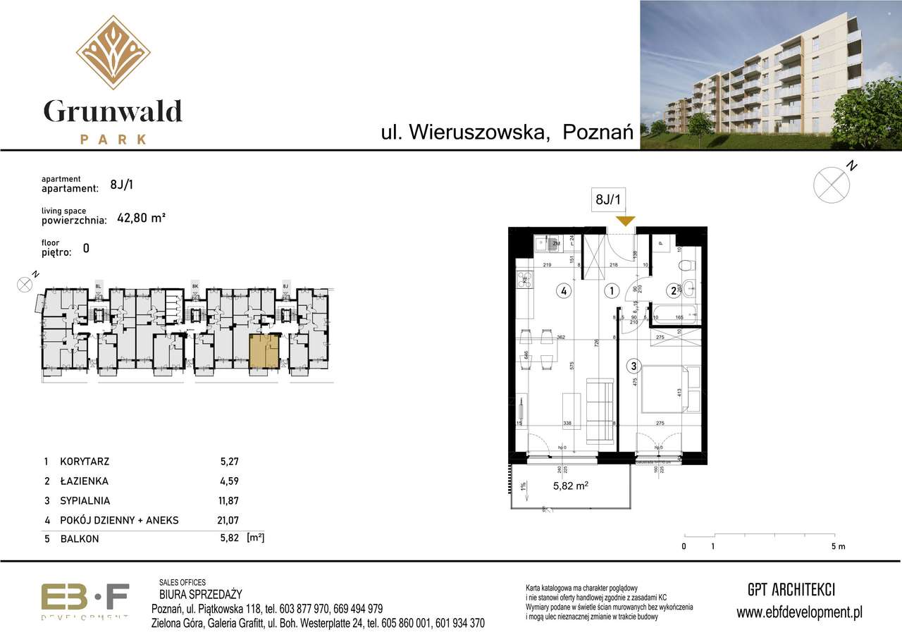 Grunwald Park | mieszkanie 2-pok. | 8J_1 - Pełny obrazek: 2/7