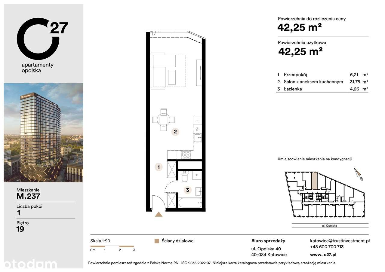 1-pokojowe mieszkanie 42m2 Bezpośrednio - Pełny obrazek: 2/10