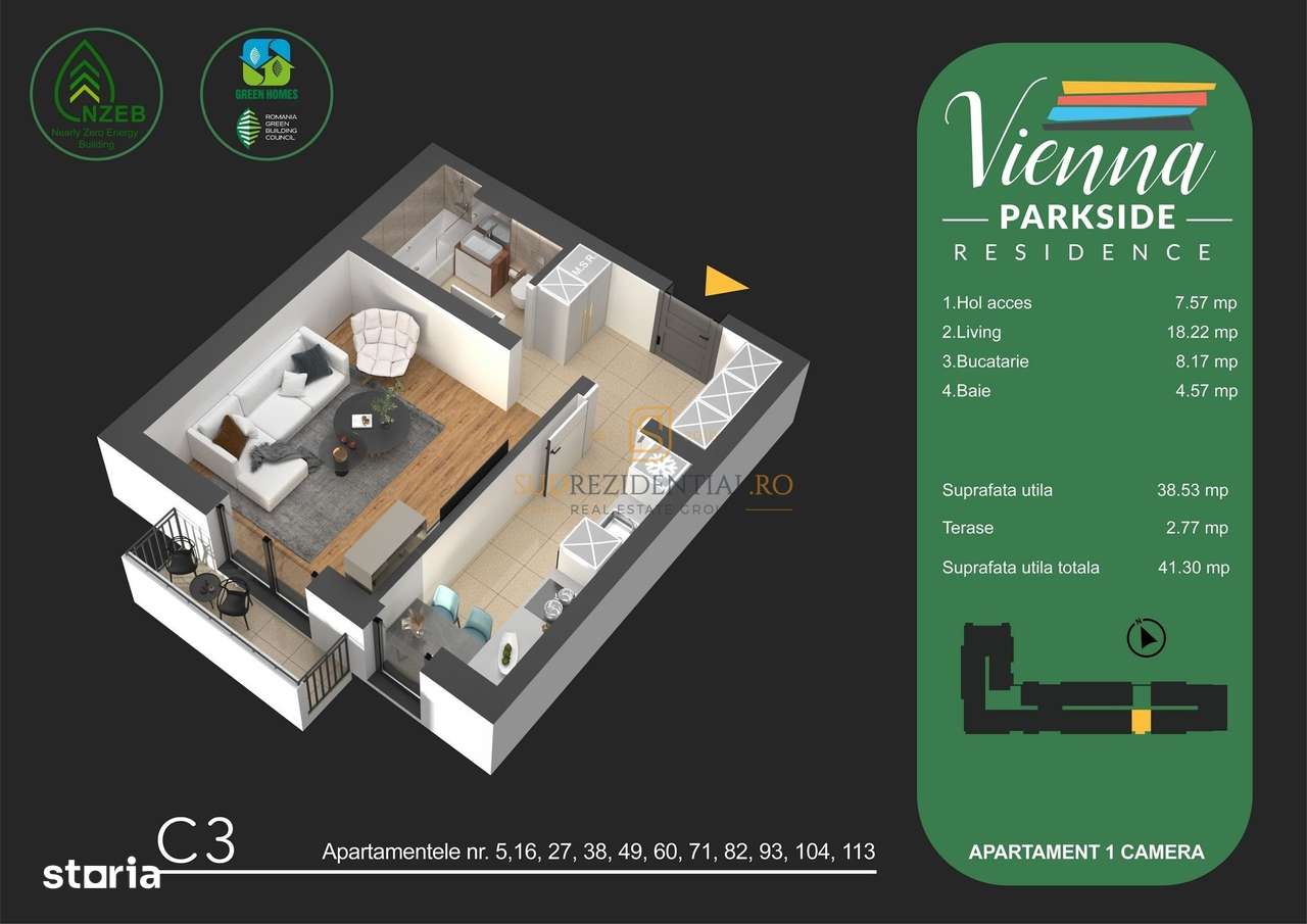 Garsoniera in zona Bd.Metalurgiei, vedere la parc, Comision 0% - Imagine principală: 4/20