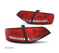 FAROLINS TRASEIROS PARA AUDI A4 B8 07-11 LIGHT BAR VERMELHO CROMADO - 1