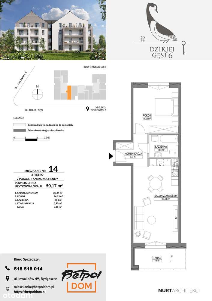 Dzikiej Gęsi 6 | mieszkanie 2-pok. | 14 - Pełny obrazek: 2/10