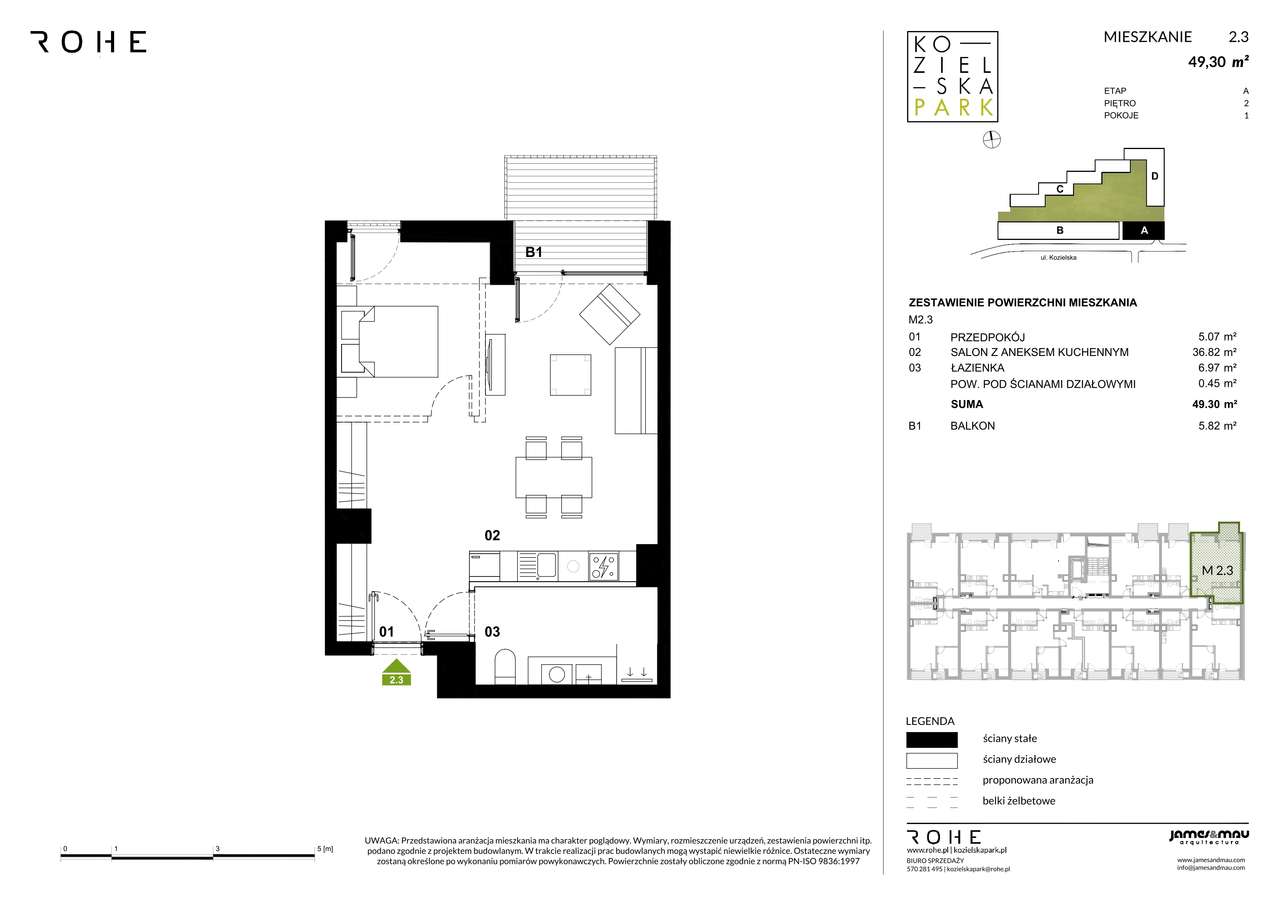Kozielska Park | mieszkanie 2-pok. | 2_3 - Pełny obrazek: 2/7