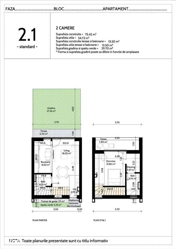 Apartament LUX 2 camere cu Gradina proprie-7