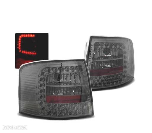 FAROLINS TRASEIROS LED PARA AUDI A6 AVANT 97-04 FUMADO ESCURECIDO - 1