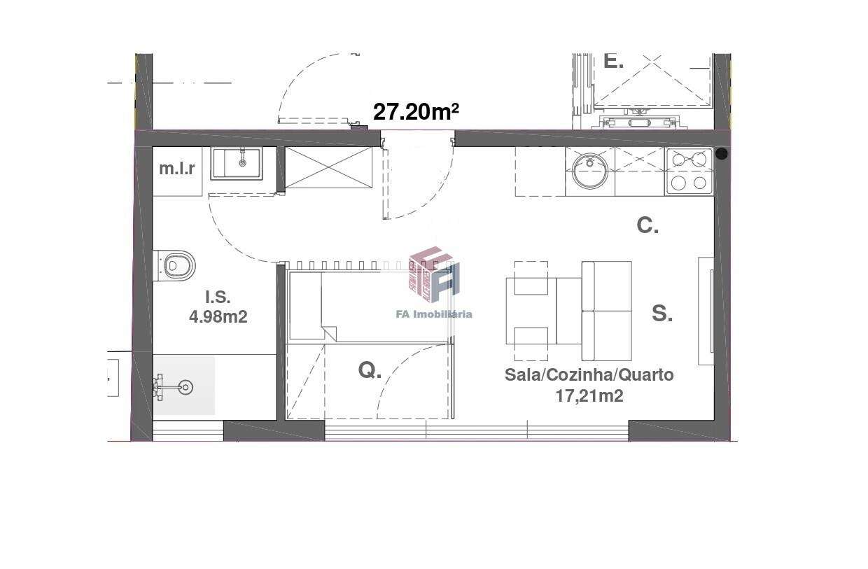 Apartamento T0 Centro Matosinhos-15