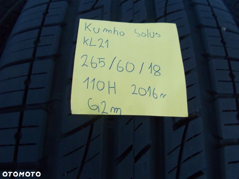 OPONY 265 60 18 110H KUMHO SOLUS KL21 4SZT MS - 1