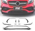 SPOILER LIP FRONTAL PARA MERCEDES W176 LOOK AMG A45 16-18 PRETO BRILHANTE - 1