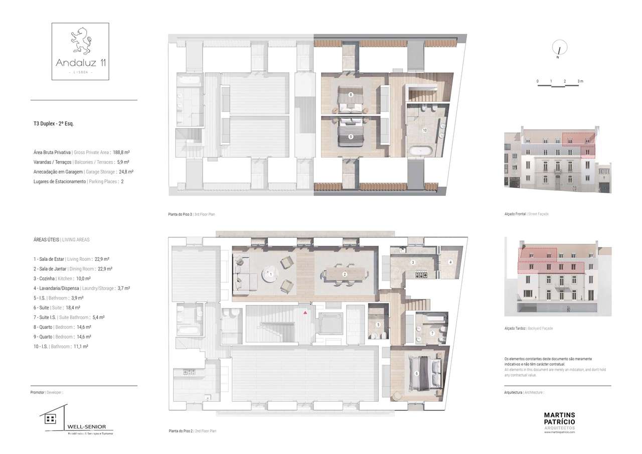 T3 Duplex,  varanda e garagem , edifício Andaluz 11-6