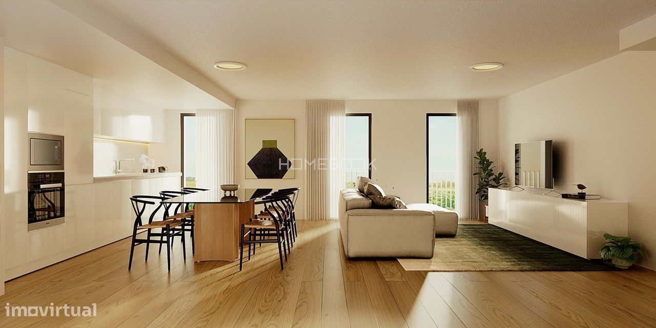 Apartamento T3 novo a estrear com garagem em Vila Nova de Gaia. - Grande imagem: 1/8