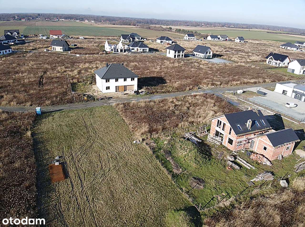 Działka bud. 1000 m² – Kębłowice, 7 km od Wrocławia, bliźniak, narożna-1