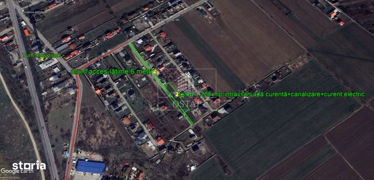 Saucesti-platou Bogdan Voda-intravilan-1.200 mp-apa-canalizare-curent - Imagine principală: 2/6